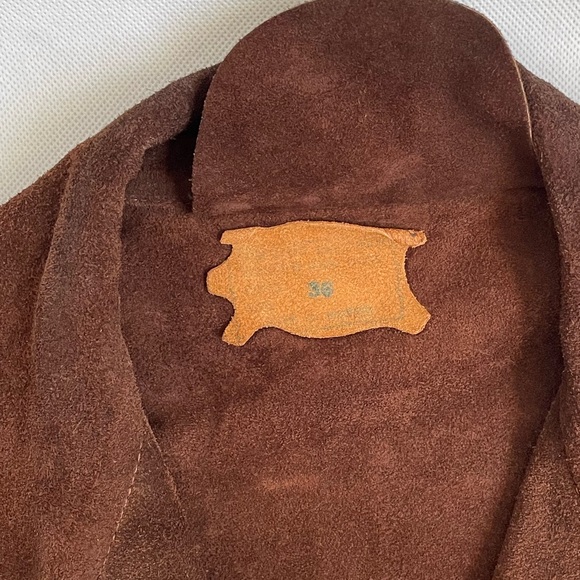 Womens Vintage Genuine Leather Fringe Western Brown Cowgirl Button Up Jacket - Picture 11 of 16